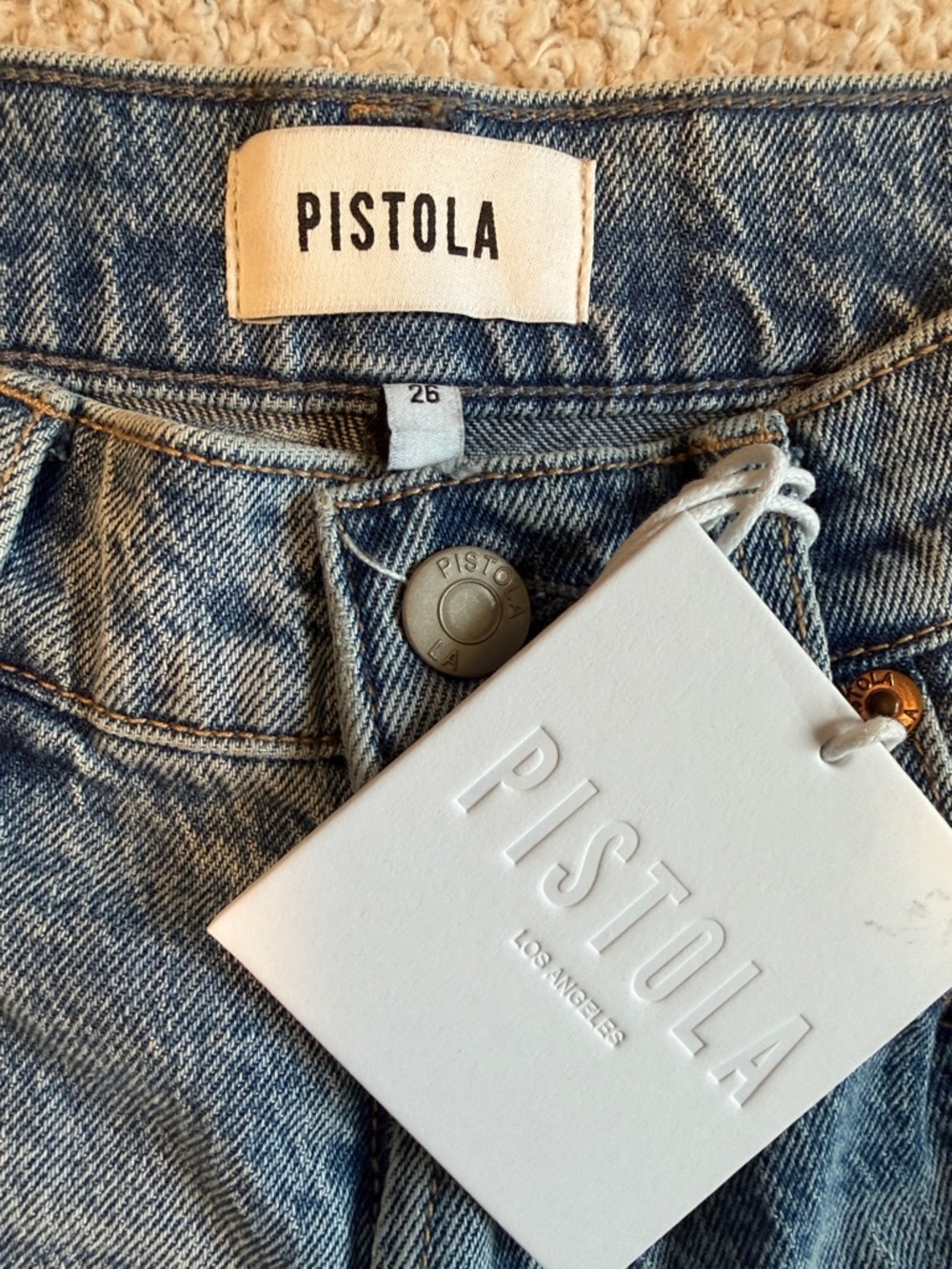 NWT Pistola Lana Pintuck High Rise, Ultra Wide Leg Jean in Cannes - Picture 2 of 7